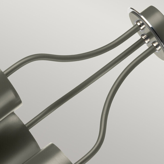 Полилей Quinto 3xE27 Dark Grey Polished Nickel Elstead Lighting QUINTO3-GPN | Osvetlenieto.bg