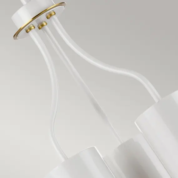 Полилей Quinto 3xE27 White Aged Brass Elstead Lighting QUINTO3-WAB | Osvetlenieto.bg