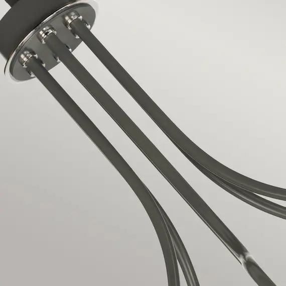 Полилей Quinto 6xE27 Dark Grey Polished Nickel Elstead Lighting QUINTO6-GPN | Osvetlenieto.bg