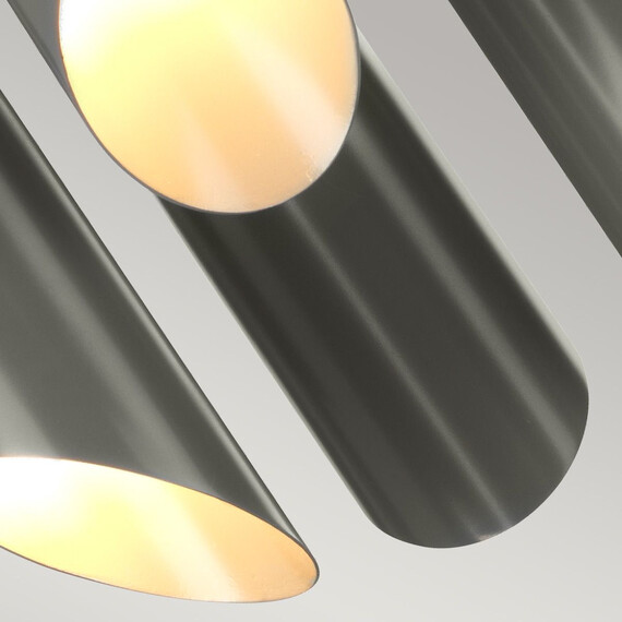 Полилей Quinto 6xE27 Dark Grey Polished Nickel Elstead Lighting QUINTO6-GPN | Osvetlenieto.bg
