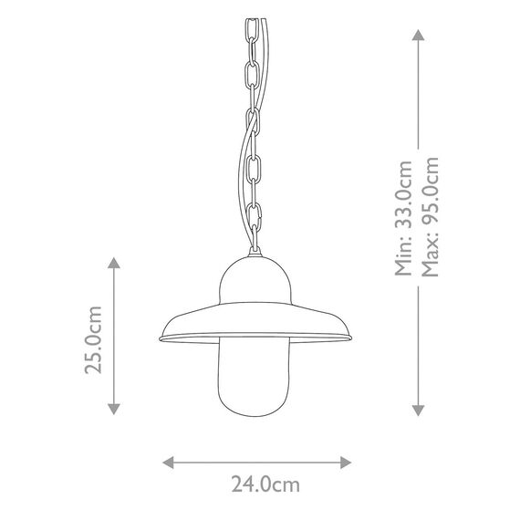 Външна висяща лампа Somerton 1xE27 Antique Nickel Elstead Lighting SOMERTON-CH-AN | Osvetlenieto.bg