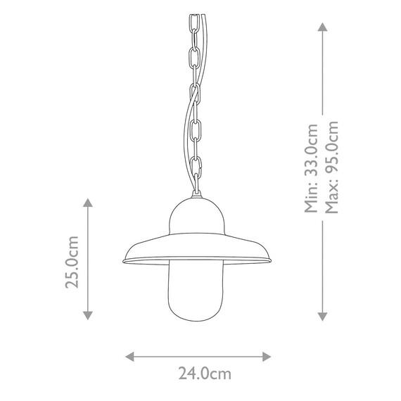 Външна висяща лампа Somerton 1xE27 Antique Nickel Elstead Lighting SOMERTON-CH-AN | Osvetlenieto.bg