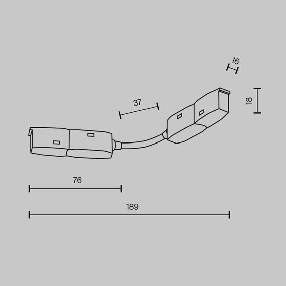 Електрически С-конектор магнитна шина за вграждане Exility TRA034CS-B-DE Maytoni | Osvetlenieto.bg