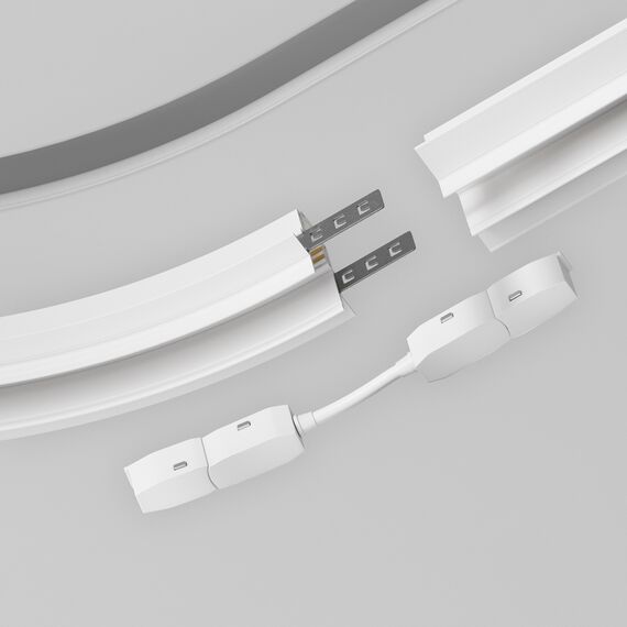 Електрически С-конектор магнитна шина за вграждане бял Exility TRA034CS-W-DE Maytoni | Osvetlenieto.bg