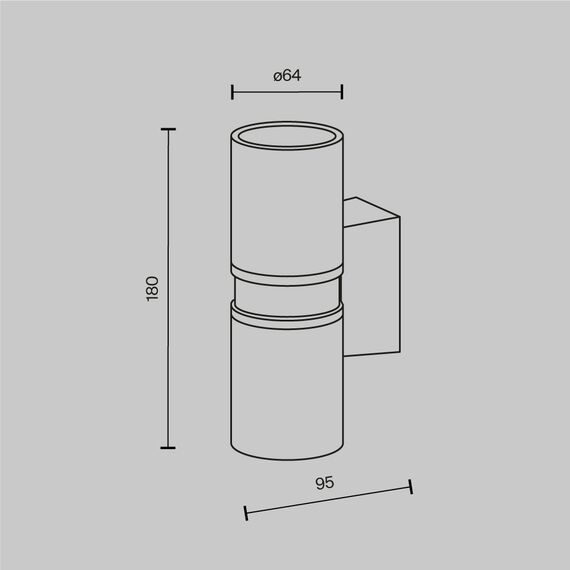 Фасаден аплик Bowery O582WL-02BS Maytoni 2xGU10 IP54 | Osvetlenieto.bg