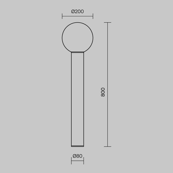 Градинска лампа Bold O598FL-01B Maytoni 1xE27 IP54 | Osvetlenieto.bg