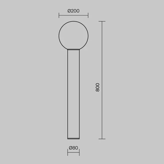 Градинска лампа Bold O598FL-01GR Maytoni 1xE27 IP54 | Osvetlenieto.bg
