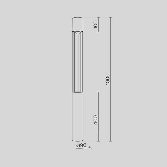 LED Градинска лампа Mill O427FL-L12GF3K Maytoni 12W 3000K | Osvetlenieto.bg