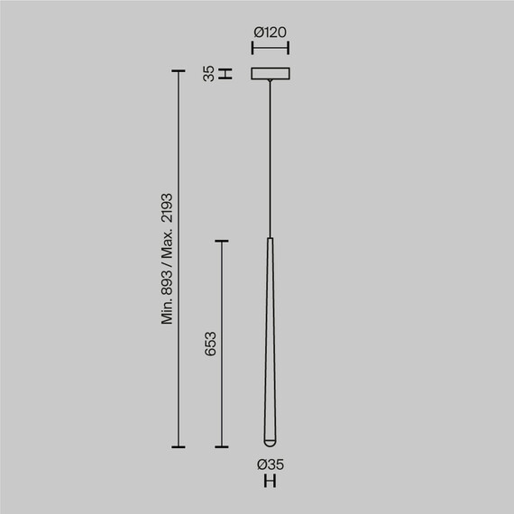 LED Пендел Cascade MOD132PL-L6BK Maytoni 6W 3000-4000K | Osvetlenieto.bg