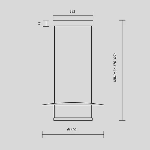 LED Полилей Ambience MOD280PL-L30B3K1 Maytoni 30W 3000K | Osvetlenieto.bg