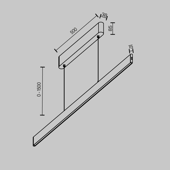 LED Полилей Ephoria P109PL-36W2.7-6K-B Maytoni 36W 2700-6000K | Osvetlenieto.bg