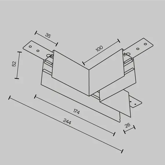 Т-конектор магнитна шина за открит монтаж бял Exility TRA034CT-41W-DE Maytoni | Osvetlenieto.bg