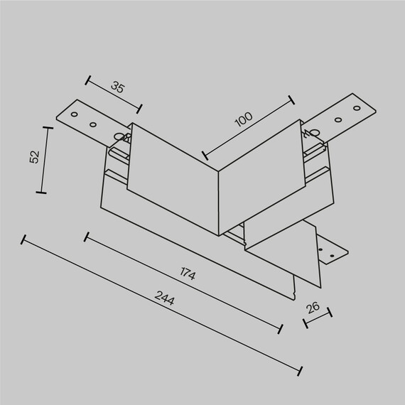Т-конектор магнитна шина за открит монтаж бял Exility TRA034CT-41W-DE Maytoni | Osvetlenieto.bg