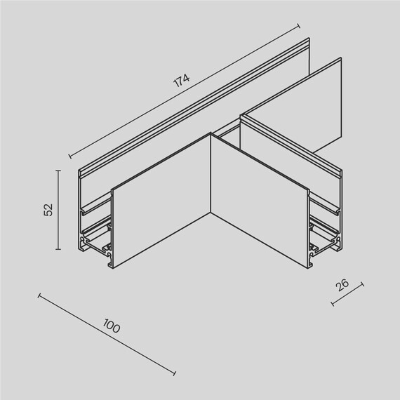 Т-конектор магнитна шина за открит монтаж Exility TRA034CT-41B-DE Maytoni | Osvetlenieto.bg
