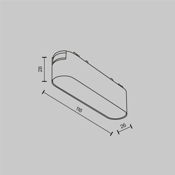LED осветител за магнитна шина Radity Basis TR080-1-6W4K-B Maytoni 6W 4000K | Osvetlenieto.bg