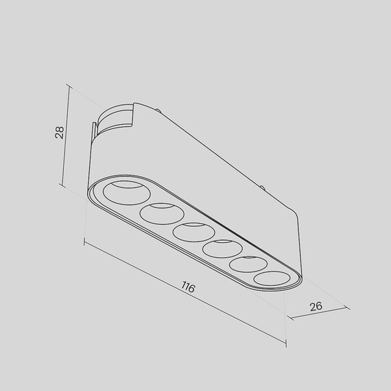 LED осветител за магнитна шина Radity Points TR082-1-6W4K-M-B Maytoni 6W 4000K | Osvetlenieto.bg