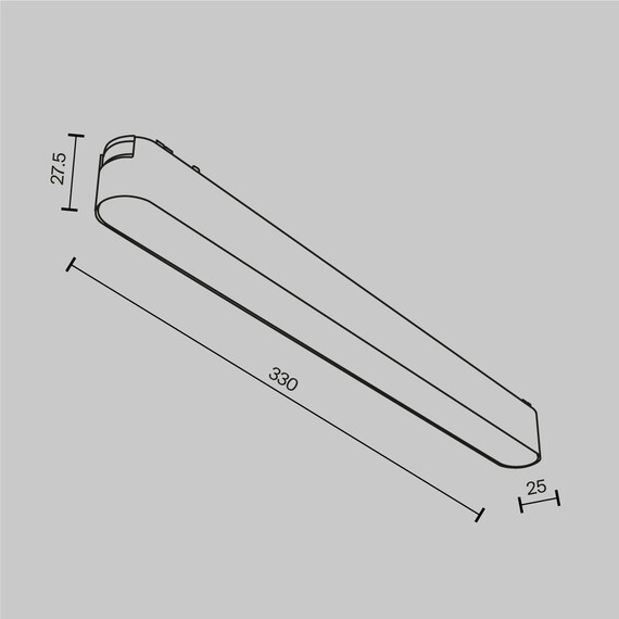 LED осветител за магнитна шина Radity Basis TR080-1-18W3K-B Maytoni 16W 3000K | Osvetlenieto.bg