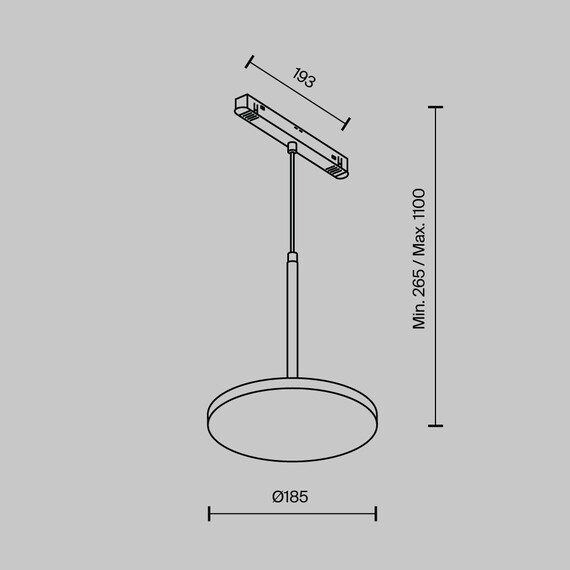 LED Пендел магнитна шина Exility Plato TR123-2-15W3K-B Maytoni 15W 3000K | Osvetlenieto.bg
