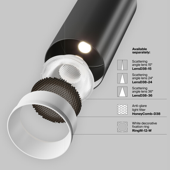 LED Спот за шина 2L Focus LED TR021-1-12B4K-W-D-B Maytoni 12W 4000K | Osvetlenieto.bg