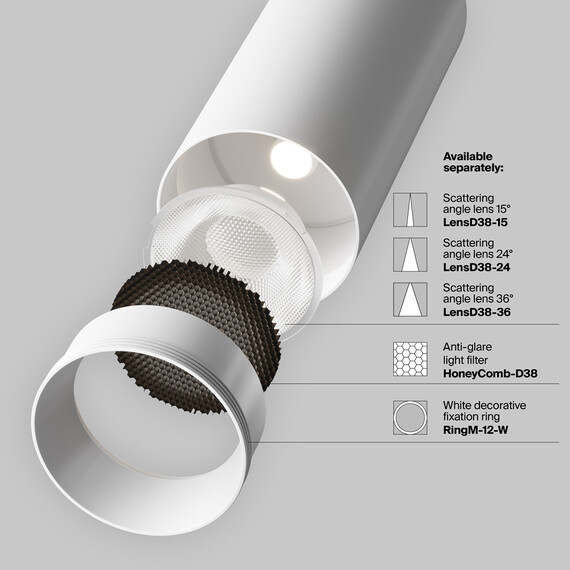 LED Спот за шина 2L Focus LED TR021-1-12W3K-W-D-W Maytoni 12W 3000K | Osvetlenieto.bg