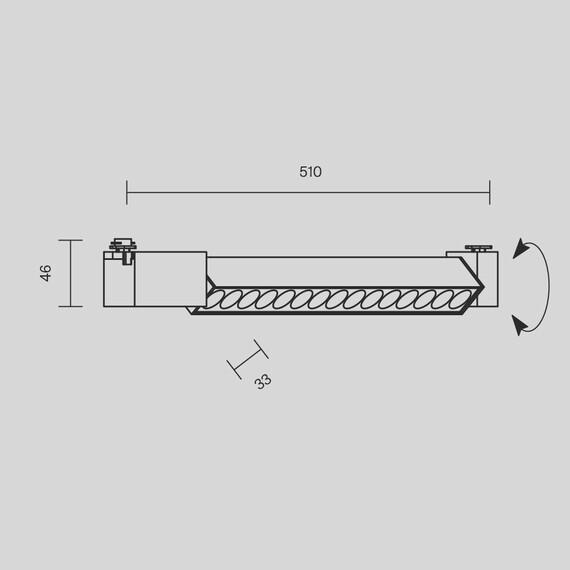 LED Спот за шина 2L Points Rot TR010-1-22W3K-M-B-DE Maytoni 22W 3000K | Osvetlenieto.bg