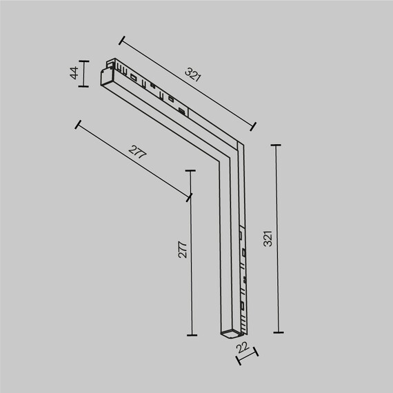 LED Вертикален осветител магнитна шина Exility Basis Angle TR102-24W4K-W Maytoni 24W 4000K | Osvetlenieto.bg