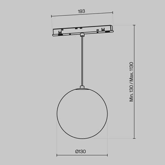 Bluetooth LED Пендел магнитна шина Exility Luna TR039-4-5WTW-DD-B Maytoni 6W 2700K-6000K | Osvetlenieto.bg