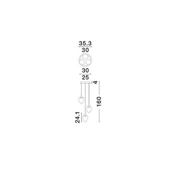 LED Полилей NALI 9416973 NovaLuce 18W 3000K | Osvetlenieto.bg