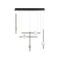 LED Полилей ZAMBELIS 2001 PENDANT LIGHT ALUMINIUM-METAL-ACRYLIC BLACK&GOLD 38W 3000K | Osvetlenieto.bg