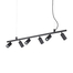 Полилей DYNAMITE SP6 ROUND NERO 231396 Ideal Lux 6xGU10 | Osvetlenieto.bg