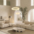 LED Полилей Zambelis 2544 ROUND PENDANT LED LIGHT 45W 3000K TRIAC ALABASTER - BRASS Dimmable Triac | Osvetlenieto.bg