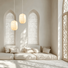 Полилей Zambelis 25170 PENDANT LIGHT 1xE27 MULBERRY SILK - METAL WHITE | Osvetlenieto.bg