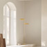 LED Лампион ZAMBELIS 25194 FLOOR LED LIGHT 12W 3000K BRUSHED GOLD MOVABLE LIGHT DEFLECTORS STEP DIMMING | Osvetlenieto.bg
