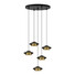 LED Полилей ZAMBELIS 25453 PENDANT LED LIGHT 45W 3000K BLACK BASE - SANDY BLACK SHADE - BRUSHED GOLD ELECTROPLATE | Osvetlenieto.bg