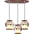 Детски полилей KOKKA ZN160203PBR Aca Lighting 3xE14 | Osvetlenieto.bg