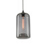 Винтидж полилей ZAMBELIS 14101 PENDANT 1L GLASS GREY 1xE27 | Osvetlenieto.bg