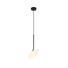 LED Пендел ZAMBELIS 20254 PENDANT LIGHT MATT OPAL WHITE GLASS & BLACK METAL 5W 3000K | Osvetlenieto.bg