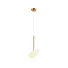 LED Пендел ZAMBELIS 20255 PENDANT LIGHT MATT OPAL WHITE GLASS BRASS METAL 5W 3000K | Osvetlenieto.bg