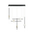 LED Полилей ZAMBELIS 2001 PENDANT LIGHT ALUMINIUM-METAL-ACRYLIC BLACK&GOLD 38W 3000K | Osvetlenieto.bg