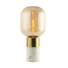 Настолна лампа ZAMBELIS 20253 TABLE LAMP GLASS AMBER-BRASS-WHITE ON/OFF SWITCH 1xE27 | Osvetlenieto.bg