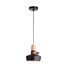 Пендел ZAMBELIS 1990 PENDANT LIGHT BLACK WOOD LEATHER 1xE27 | Osvetlenieto.bg