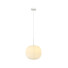 Пендел ZAMBELIS 20125 GLASS PENDANT LAMP FROST WHITE GLASS &MATT WHITE METAL 1XE27 | Osvetlenieto.bg