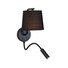 Аплик ZAMBELIS H57 SCONCE BLACK 1XE27+3W 3000K | Osvetlenieto.bg