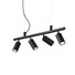 Полилей DYNAMITE SP4 ROUND NERO 231341 Ideal Lux 4xGU10 | Osvetlenieto.bg