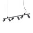 Полилей DYNAMITE SP6 ROUND NERO 231396 Ideal Lux 6xGU10 | Osvetlenieto.bg