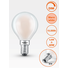 E14 3.4W 2700K Radium LED крушка Filament Матова Димируема 470lm P45 Mini-Ball CRI/Ra ≥90 | Osvetlenieto.bg