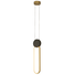 LED Полилей ZAMBELIS 23100 PENDANT LED LIGHT 13W 3000K ALUMINIUM-SILICON,BLACK-GOLD Dimmable Triac | Osvetlenieto.bg