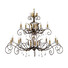 Полилей Amarilli 15xE14 Bronze Gold Patina Elstead Lighting AML15-BRONZE | Osvetlenieto.bg