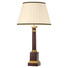 Настолна лампа Louviers 1xE27 Tall Empire Shade Oxblood and Gold Designer's Lightbox DL-LOUVIERS-TL | Osvetlenieto.bg