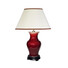 Настолна лампа Majin 1xE27 Oxblood Red Jar Polycotton shade Oxblood Elstead Lighting DL-MAJIN-SMALL-TL-OXB | Osvetlenieto.bg